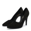 Stilettos de gamuza color negro RALLYS