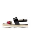Sandalias rojas y negro bajas RALLYS