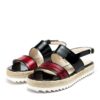 Sandalias bajas negro y rojo RALLYS