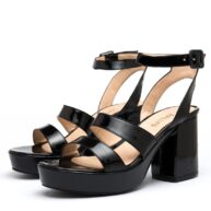 Sandalias mujer negras con plataforma RALLYS