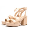 Sandalias altas nude plataforma RALLYS