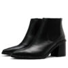 Botas en punta cuero negro RALLYS