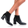 Botas cortas cuero color negro RALLYS