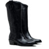 Botas texanas mujer cuero negro RALLYS