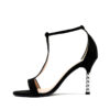 Sandalias negras taco metálico RALLYS