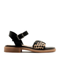 Sandalias de cuero negro