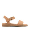 Sandalias bajas de cuero camel