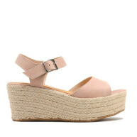 Sandalias color nude con plataforma