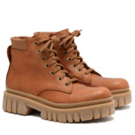 Borcegos de cuero color suela para mujer