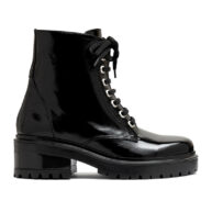 Borcegos en charol negro para mujer