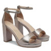 Sandalias color peltre con plataforma