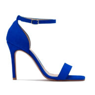 Sandalias en gamuza azul para mujer