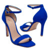 Sandalias en gamuza azul para mujer