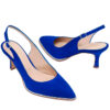 Zapatos en gamuza azul para mujer