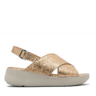 Sandalias en cuero cobre base de goma para mujer