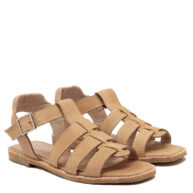 Sandalia franciscana camel para mujer