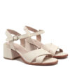 Sandalias color crema en cuero floater para mujer