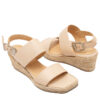 Sandalias con taco chino color nude