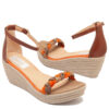 Sandalias color nude con trenza para mujer