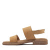 Sandalias bajas color brandy para mujer
