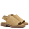 Sandalias bajas color camel para mujer