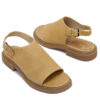 Sandalias bajas color camel para mujer