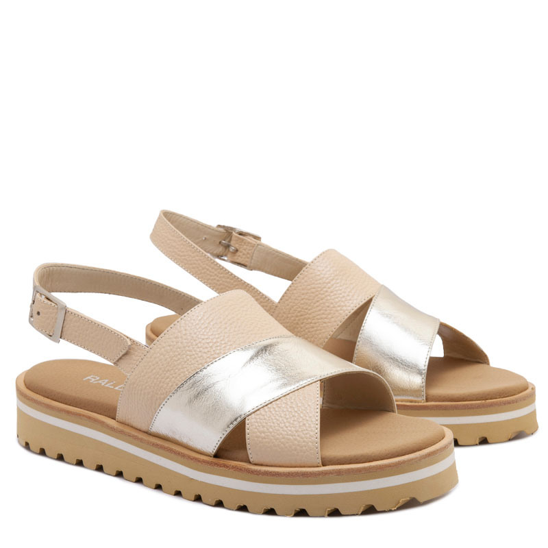 Sandali platino on sale con plateau