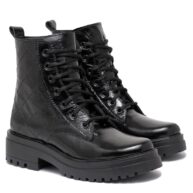 Borcegos charol negro matelasse