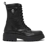 Borcegos de cuero negro