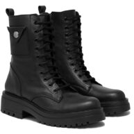 Borcegos de cuero negro
