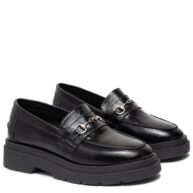 Mocasines de charol negro con estribo RALLYS