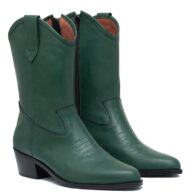 Botas texanas de cuero verde