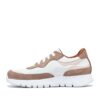 Zapatillas de cuero blanco y gamuza