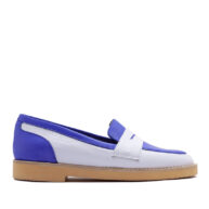 Mocasín combinado blanco azul RALLYS