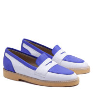 Mocasín combinado blanco azul RALLYS