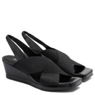 Sandalias de charol negro elastizada RALLYS