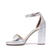 Sandalias color plata con plataforma RALLYS