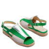 Sandalias bajas verde y plata RALLYS