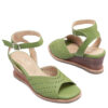 Sandalias de cuero verde RALLYS