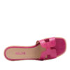 Zuecos de cuero escamado color fucsia RALLYS