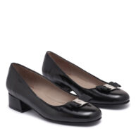 Escotado de charol negro con moño RALLYS