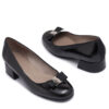 Escotado de charol negro con moño RALLYS