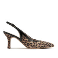 Zapato de cuero animal print y charol negro RALLYS - 26594