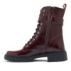 Borcego bordo de cuero y charol con cierrre