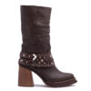 Bota de cuero marrón con faja de tachas RALLYS 26593