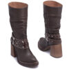 Bota de cuero marrón con faja de tachas RALLYS 26593