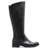 Botas tipo montar de cuero negro grabado con cierre RALLYS