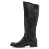 Botas tipo montar de cuero negro grabado con cierre RALLYS