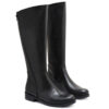 Botas tipo montar de cuero negro grabado con cierre RALLYS
