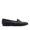 Mocasin de cuero negro con tachitas RALLYS